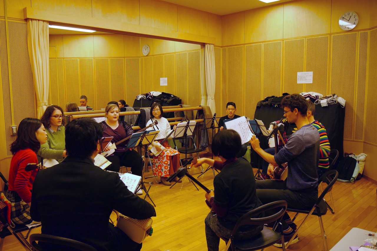 Concert rehersal the day before the Tokyo Meguro MIFA festival.